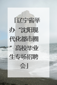 辽宁省举办“沈阳现代化都市圈”高校毕业生专场招聘会