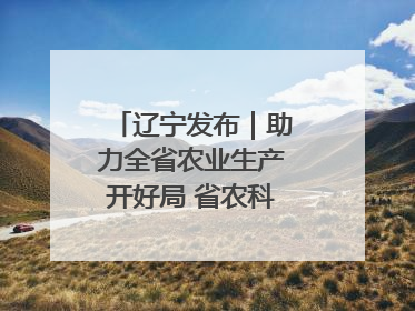 辽宁发布｜助力全省农业生产开好局 省农科院科技服务春耕备耕成效显著