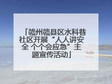 赣州赣县区水科巷社区开展“人人讲安全 个个会应急”主题宣传活动