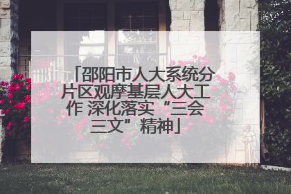 邵阳市人大系统分片区观摩基层人大工作 深化落实“三会三文”精神