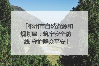 郴州市自然资源和规划局：筑牢安全防线 守护群众平安