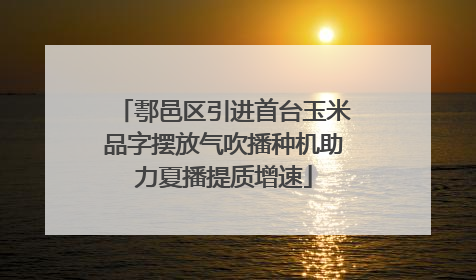 鄠邑区引进首台玉米品字摆放气吹播种机助力夏播提质增速