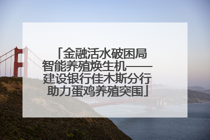 金融活水破困局 智能养殖焕生机——建设银行佳木斯分行助力蛋鸡养殖突围