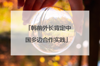 韩前外长肯定中国多边合作实践