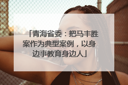 青海省委：把马丰胜案作为典型案例，以身边事教育身边人