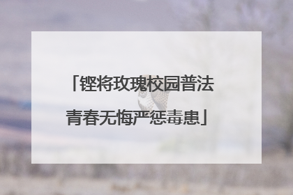 铿将玫瑰校园普法 青春无悔严惩毒患