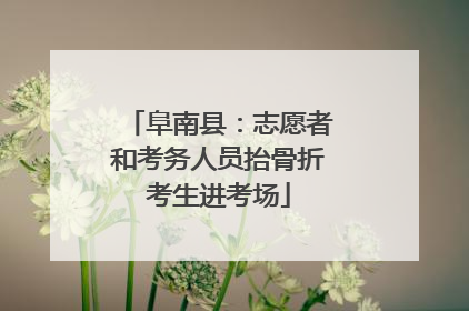 阜南县：志愿者和考务人员抬骨折考生进考场