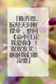陈乔恩、阮经天同框撑伞，梦回《命中注定我爱你》！双双发文：谢谢我们都没变