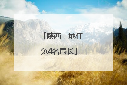 陕西一地任免4名局长