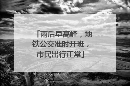 雨后早高峰，地铁公交准时开班，市民出行正常