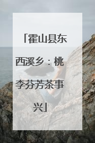 霍山县东西溪乡：桃李芬芳茶事兴