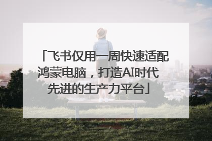 飞书仅用一周快速适配鸿蒙电脑，打造AI时代先进的生产力平台