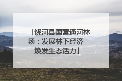 饶河县国营通河林场：发展林下经济 焕发生态活力