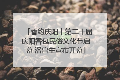 香约庆阳丨第二十届庆阳香包民俗文化节启幕 潘鲁生宣布开幕