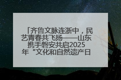齐鲁文脉连浙中，民艺青春共飞扬——山东携手磐安共启2025年“文化和自然遗产日”系列活动