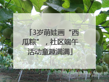 3岁萌娃画“西瓜粽”，社区端午活动童趣满满