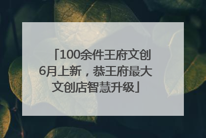 100余件王府文创6月上新，恭王府最大文创店智慧升级