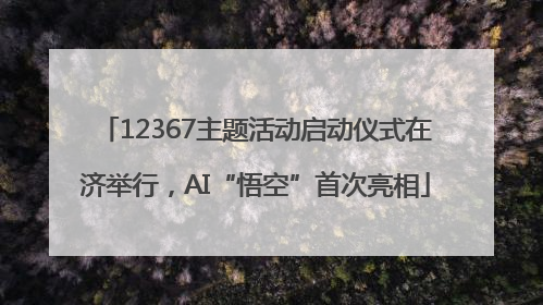 12367主题活动启动仪式在济举行，AI“悟空”首次亮相