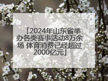2024年山东省举办各类赛事活动8万余场 体育消费已经超过2000亿元