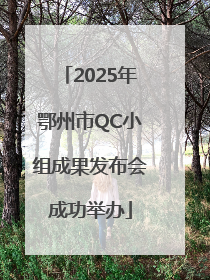 2025年鄂州市QC小组成果发布会成功举办