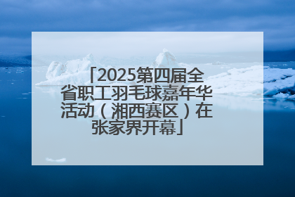 2025第四届全省职工羽毛球嘉年华活动（湘西赛区）在张家界开幕