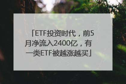 ETF投资时代，前5月净流入2400亿，有一类ETF被越涨越买