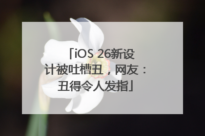 iOS 26新设计被吐槽丑，网友：丑得令人发指
